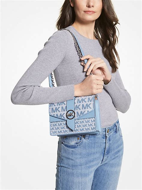 michael kors greenwich xbody|Greenwich Small Logo Jacquard and Leather Crossbody Bag.